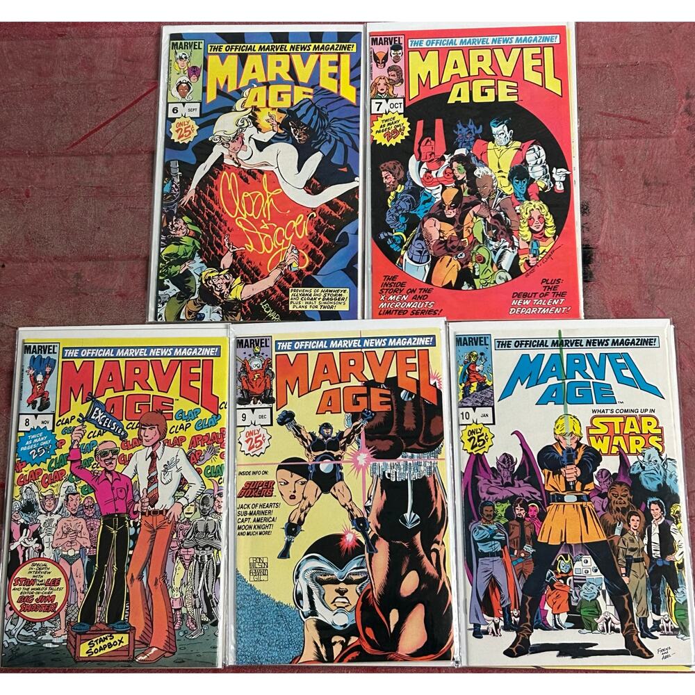 Marvel Age #6 - 10 (1983 Marvel) Lot of 5- 3 KEYS - Beta Ray - Spider-Ham